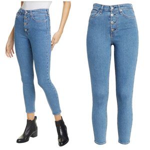 rag & bone Button Fly Nina High Rise Ankle Skinny 28